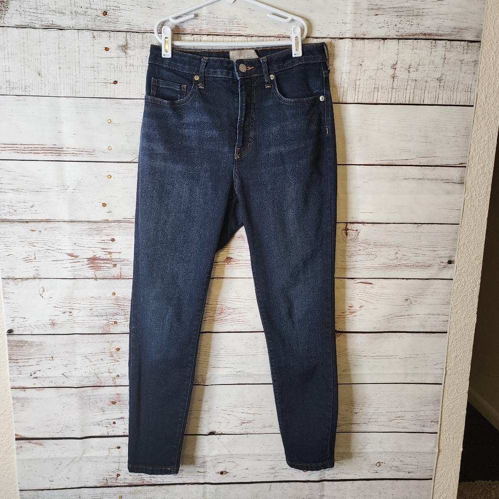 Everlane The Curvy High Rise Skinny Jean Dark Wash ...size 28 Crop